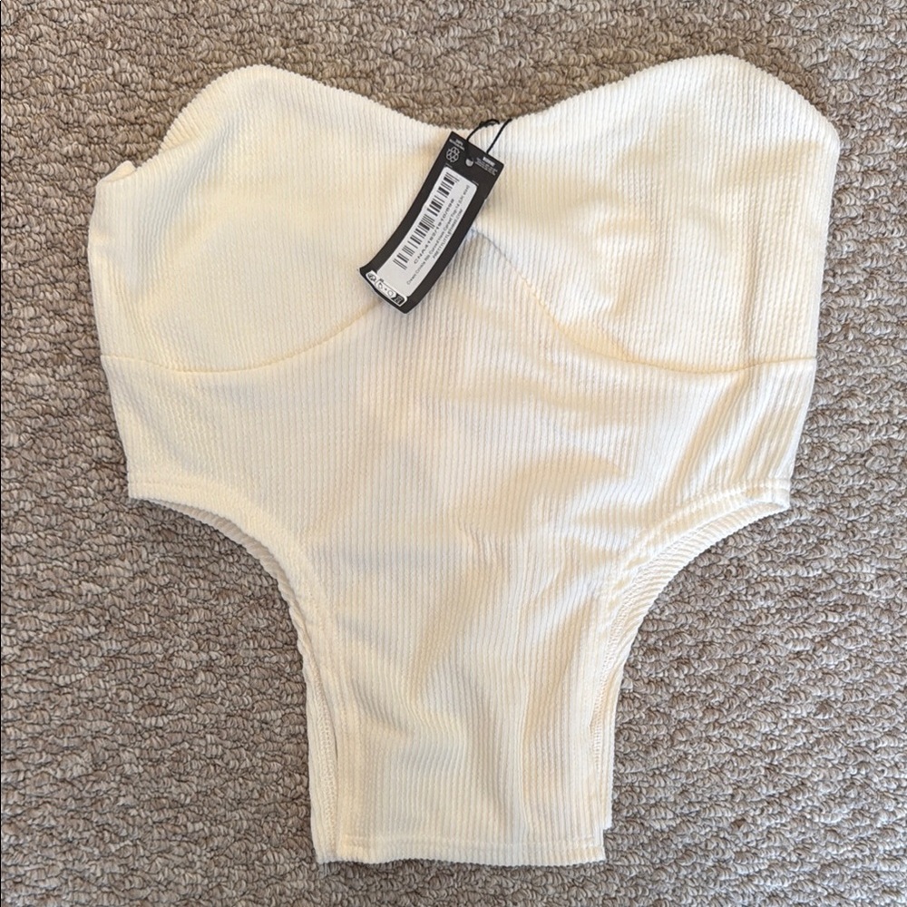 🛍️🛍️Pretty little thing rib curved hem corset